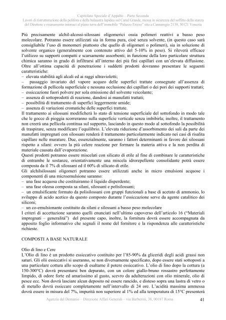 Capitolato speciale - II parte - Agenzia del Demanio