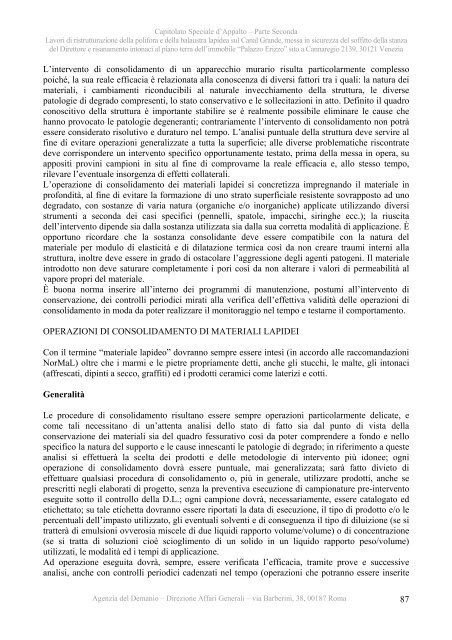 Capitolato speciale - II parte - Agenzia del Demanio