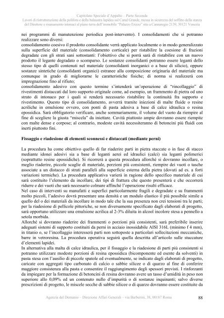 Capitolato speciale - II parte - Agenzia del Demanio