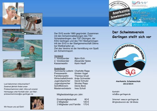 SVG Flyer - Schwimmverein Gerlingen e. V.