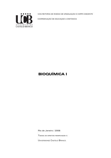 Bioquímica I.indd - Universidade Castelo Branco