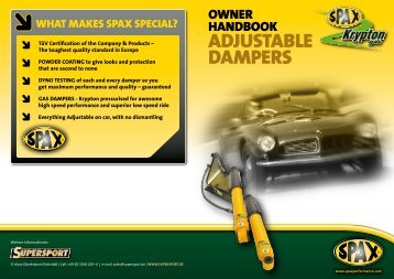adjustable dampers - Supersport