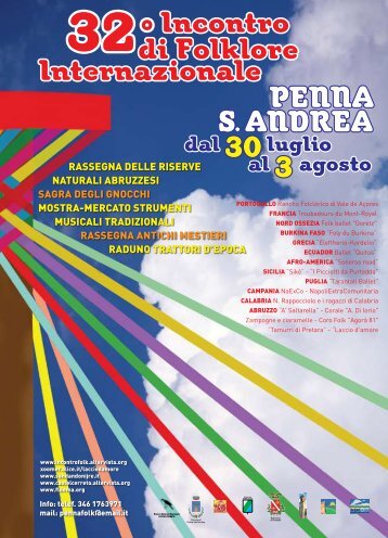 scarica la brochure del Festival - Incontro di Folklore Internazionale ...