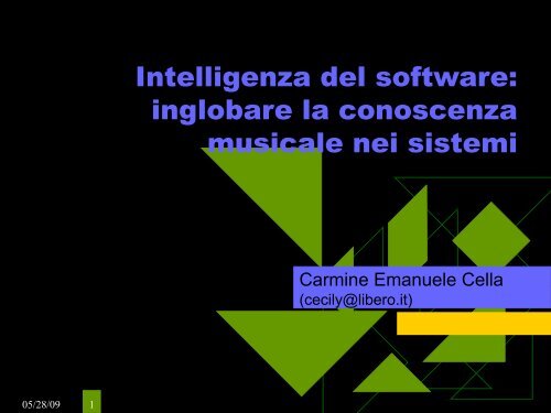 Intelligenza del software - Carmine Emanuele Cella