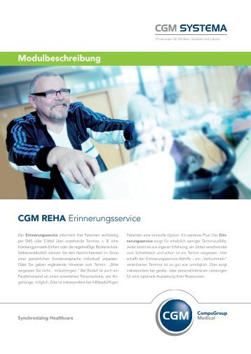 Modulbeschreibung CGM REHA ... - CGM SYSTEMA