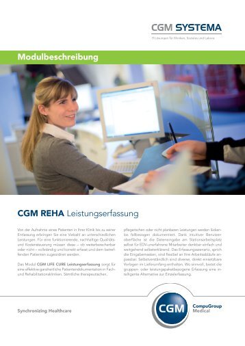 Modulbeschreibung CGM REHA ... - CGM SYSTEMA