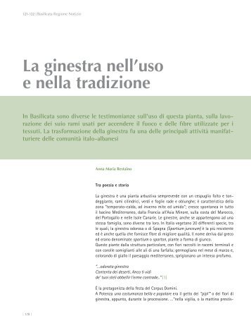 La ginestra nell'uso e nella tradizione - Consiglio Regionale della ...