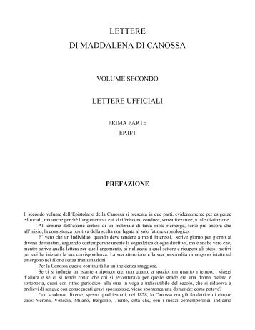 epistolario ii - S.Maddalena di Canossa