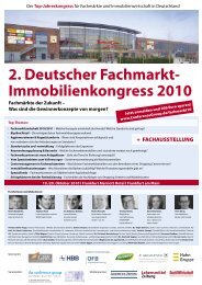 2. Deutscher Fachmarkt- Immobilienkongress ... - Heuer Dialog GmbH