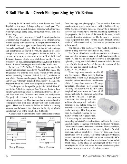 Journal IA - International Ammunition Association