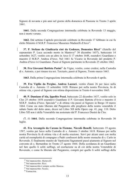 Brevi biografie - Provincia Tridentina