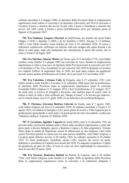 Brevi biografie - Provincia Tridentina