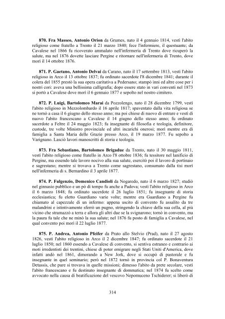 Brevi biografie - Provincia Tridentina