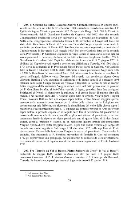 Brevi biografie - Provincia Tridentina