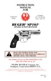instruction manual for ruger® sp101 - TextFiles.com