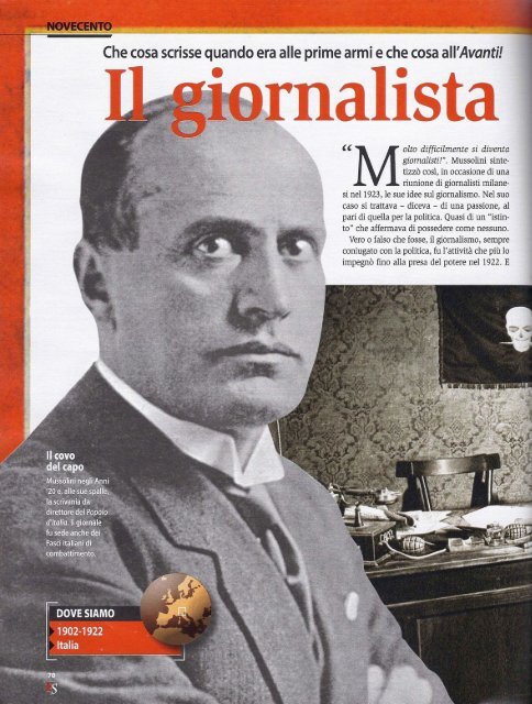 "Malto difficilmente si diventa giornalisti!". Mussolini sinte- tizzò così ...