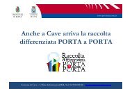 Anche a Cave arriva la raccolta differenziata ... - Comune di Cave