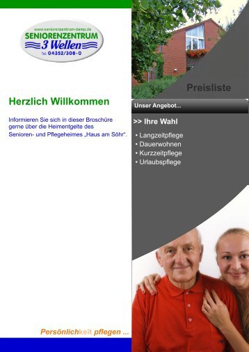 Herzlich Willkommen Preisliste - Seniorenzentrum 3 Wellen