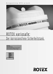 ROTEX variosafe: Der korrosionsfreie Sicherheitstank.