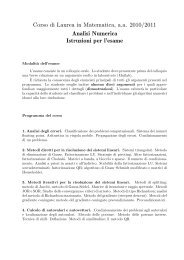 documento - Dipartimento di Matematica