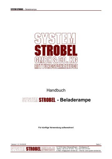Handbuch SYSTEM STROBEL Beladerampe (500 KB)