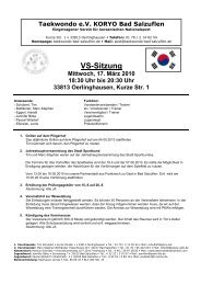 VS-Sitzung - Taekwondo KORYO e.V.