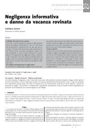 Negligenza informativa e danno da vacanza rovinata - SISTUR