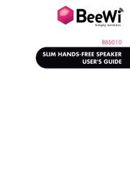 SLIM HANDS-FREE SPEAKER USER'S GUIDE BBS010 - BeeWi