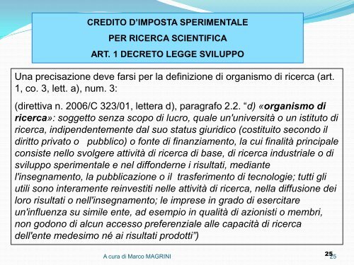 Presentazione Dott. Magrini - Universita degli studi di Ferrara