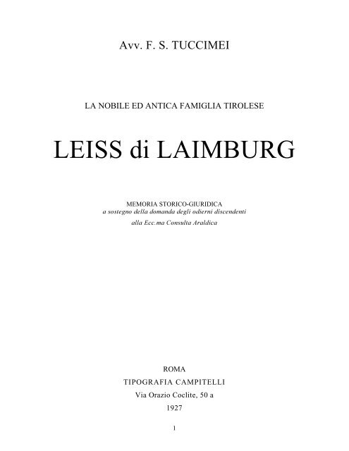 LEISS di LAIMBURG