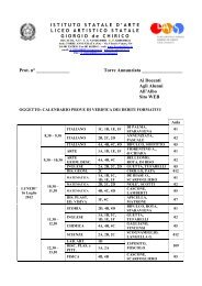 Calendario prove di verifica dei debiti formativi 2012 - liceo De Chirico