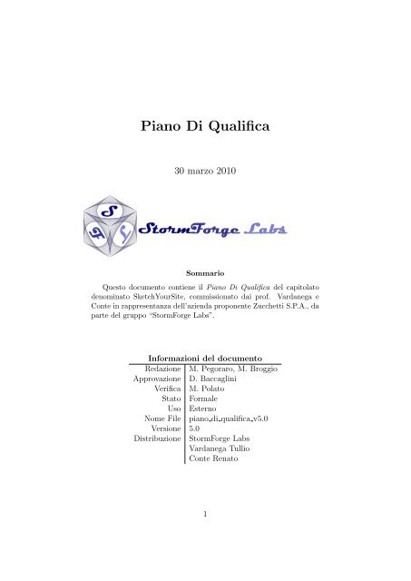 Piano Di Qualifica - Find and develop open source software