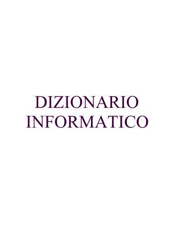 DIZIONARIO INFORMATICO - La stellina del web