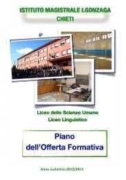 Anno scolastico 2012/2013 - Istituto Magistrale Isabella Gonzaga