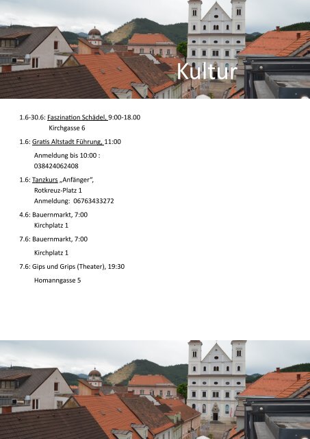 Leoben Eventkalender Juni