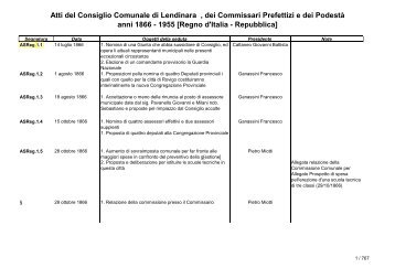 Atti del Consiglio Comunale di Lendinara , dei Commissari Prefettizi ...