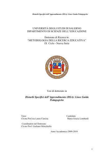 tesi M.G. Lombardi.pdf - EleA@UniSA - Università degli Studi di ...