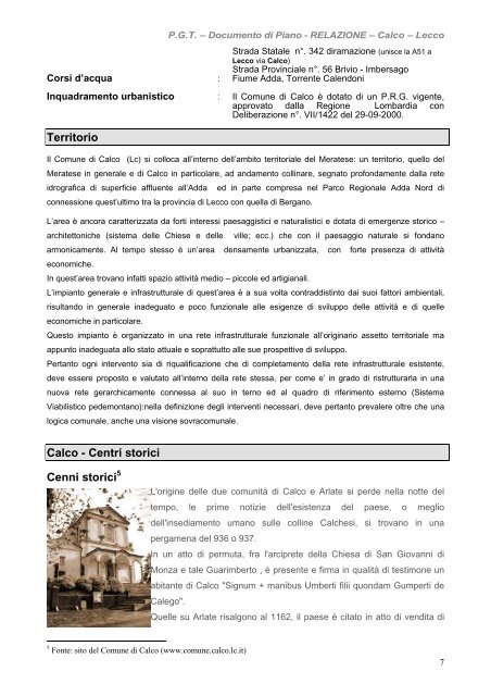 PDF 16,7 MBytes - Comune di Calco