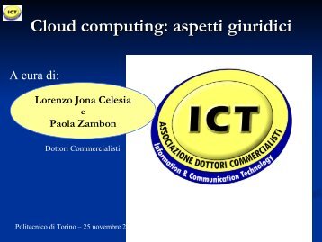 Cloud computing: aspetti giuridici - Ordine dei Dottori Commercialisti ...