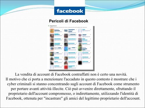 vantaggi e svantaggi di facebook - Gregorio Russo