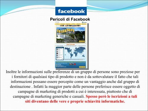 vantaggi e svantaggi di facebook - Gregorio Russo