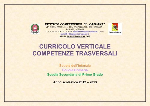 Curricolo Trasversalepdf Scuola Capuana