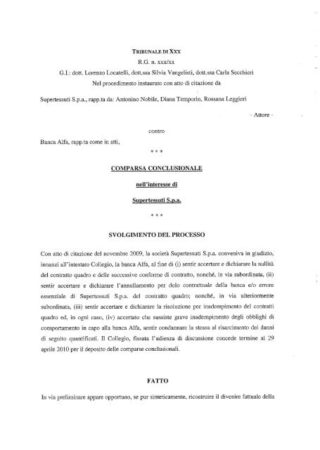 Comparsa conclusionale squadra n 1.pdf - Università di Padova