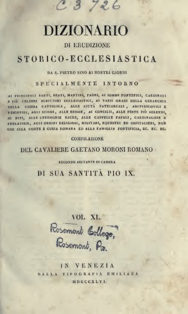 Dizionario di erudizione storico-ecclesiastica 40.pdf - Bibliotheca ...