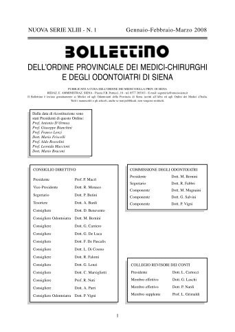 Impaginato 48 pp - Ordine dei Medici Chirurghi e degli Odontoiatri di ...