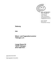 Satzung - Eltern- und Tageselternverein Tübingen eV