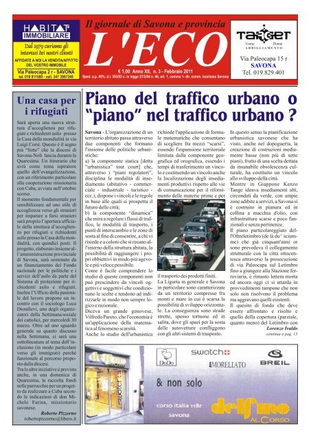 ECO Febbraio 2011 - L'ECO – il giornale di Savona e provincia