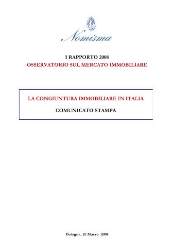 Leggi il Rapporto Nomisma - Fimaa