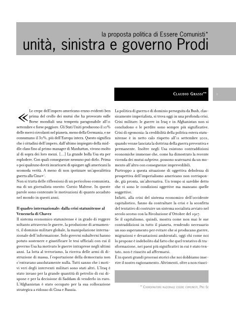 scarica il pdf della rivista - Essere Comunisti