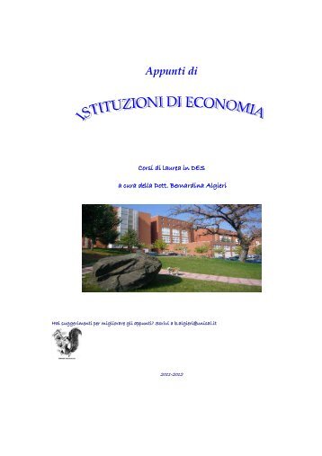 Dispensa Istituzioni.pdf - Economia e statistica